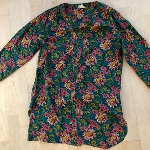 Button down silk top